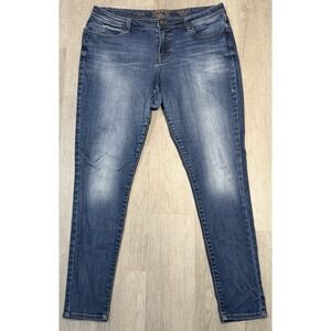 Buckle Black Fit No. 53 Skinny Jeans Women Size 34x32 Blue Denim Stretch Casual